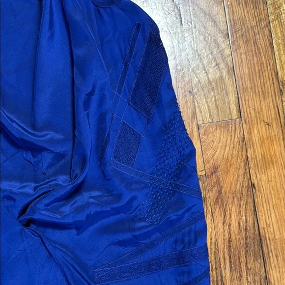 VANESSA BRUNO Women's 100% Silk Blue Slouchy Twist Detail Mini Dress‎ Size 36 - Picture 4 of 11